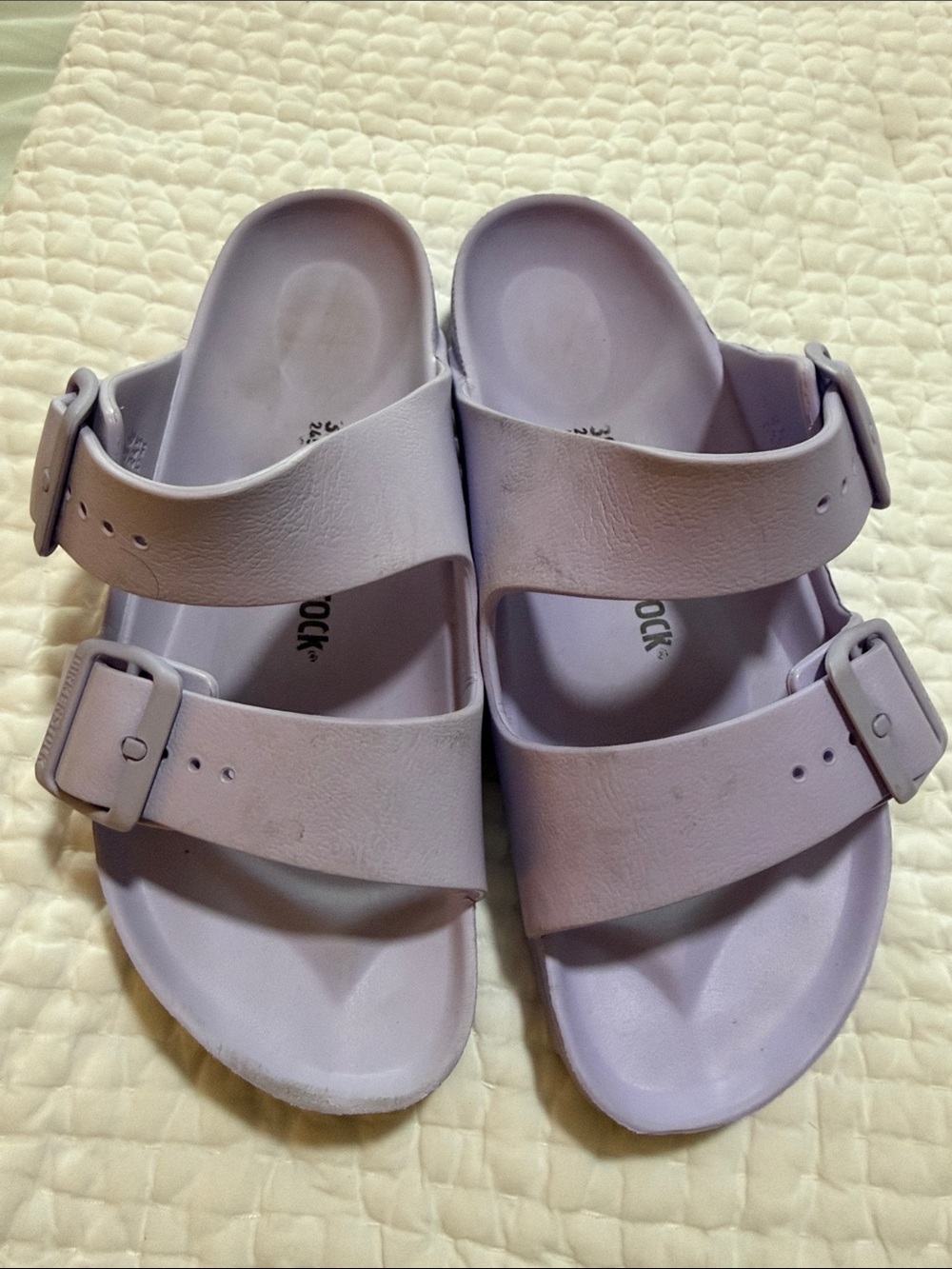 Birkenstock Lavender Double-Strap Slide Sandals - Picture 4 of 5